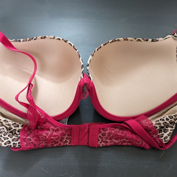 B. Tempted Leopard Print Push Up Bra 36D - Picture 2 of 3